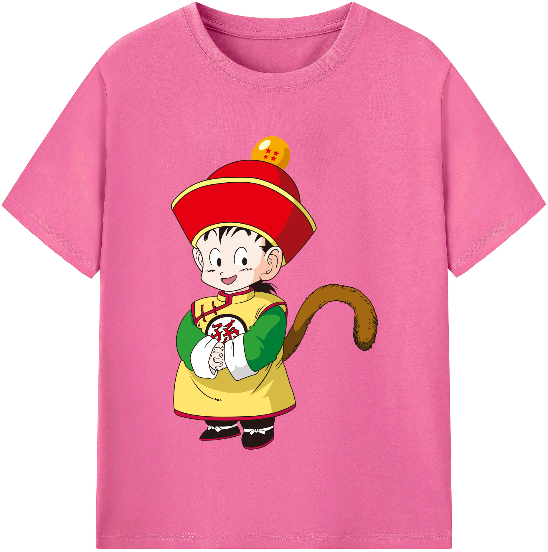 （画像用） ドラゴンボール 孫悟空（そん ごくう）Son Goku カカロット DRAGON BALL Kakarotto レディースカジュアルプリントTシャツ（綿100％）